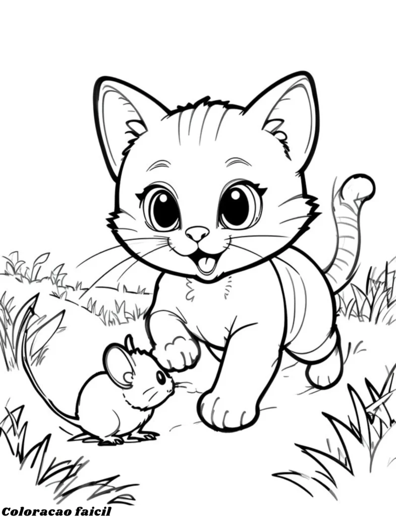 gato para colorir e imprimir