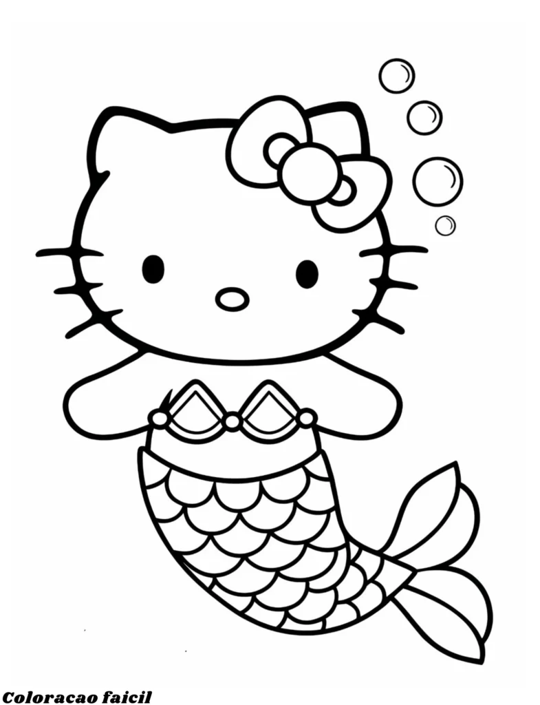 desenhos para colorir hello kit