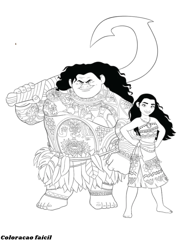moana para pintar