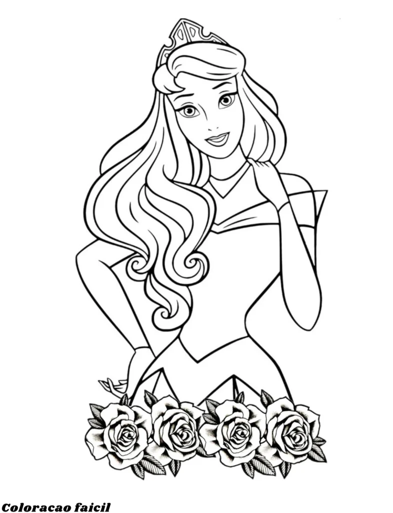 desenho de princesas para colorir