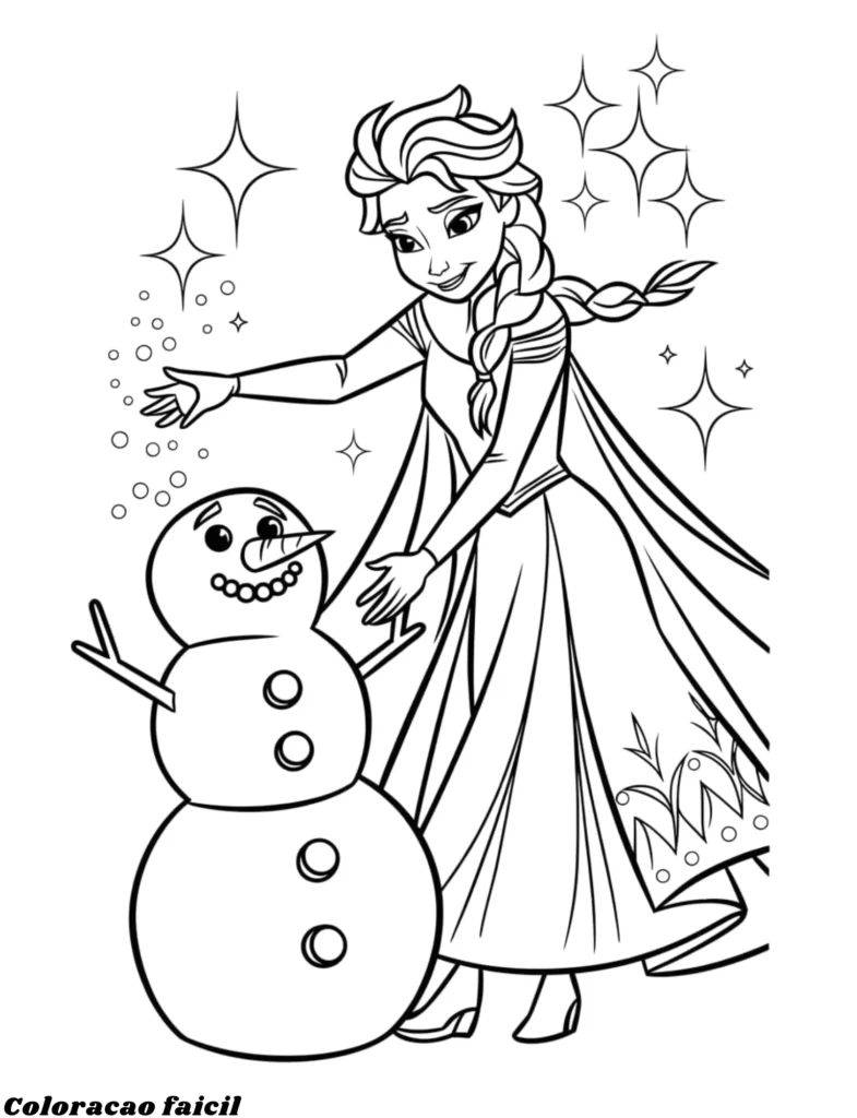 desenho frozen para colorir