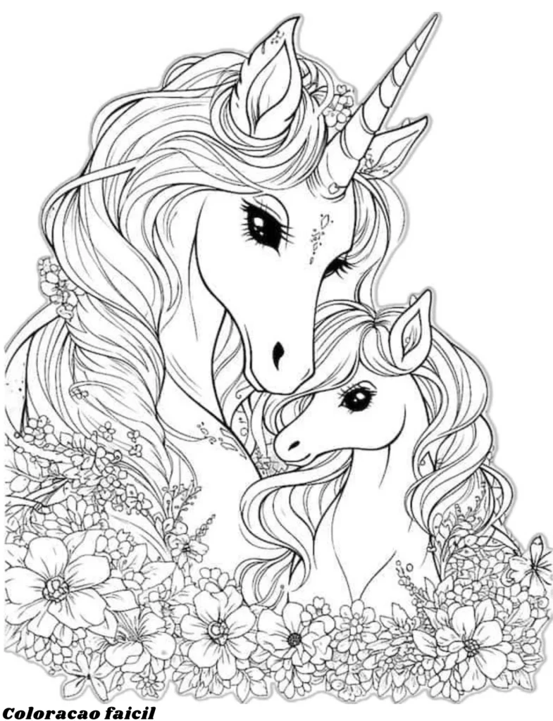 desenho para pintar unicornio