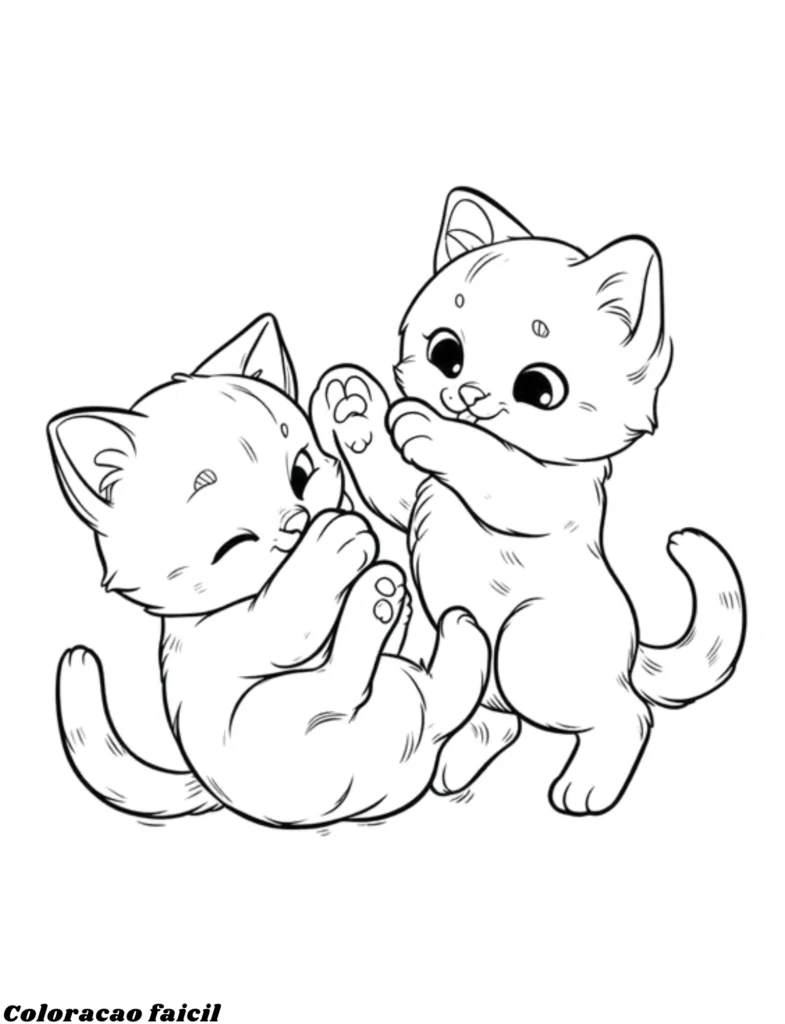 desenho para colorir gatinho