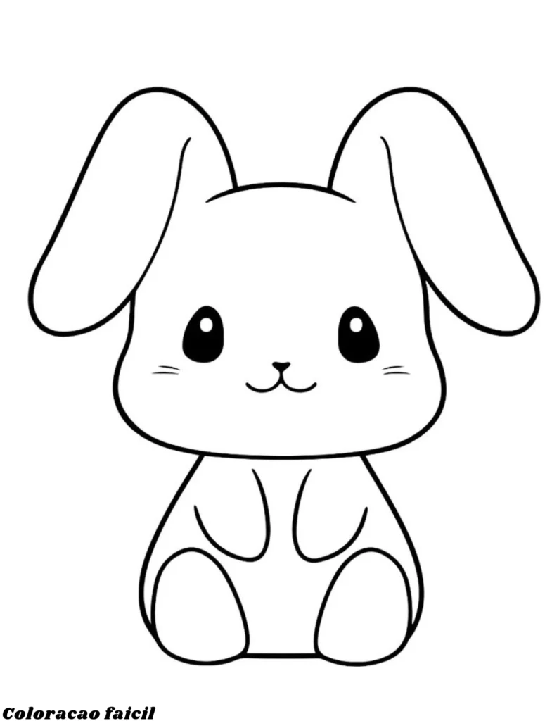desenho de coelho para colorir e imprimir
