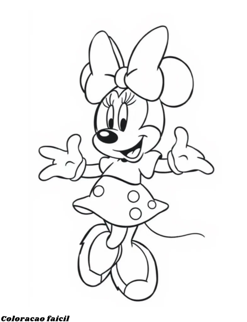 desenho da minnie para colorir