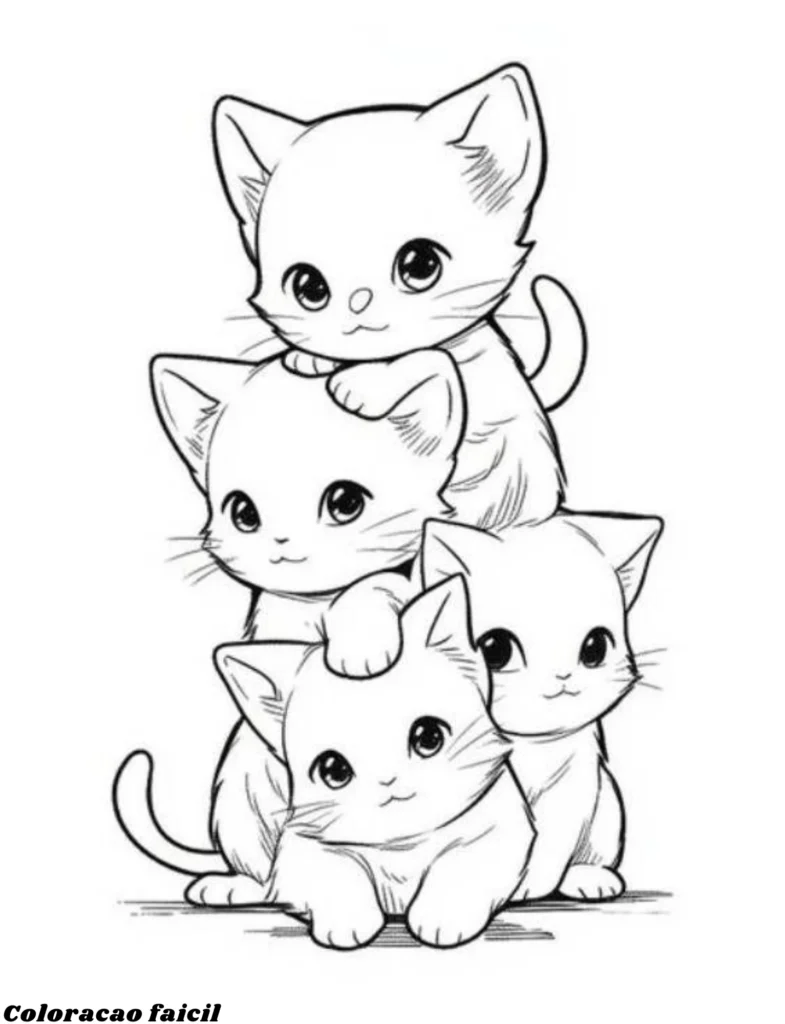 gato para colorir