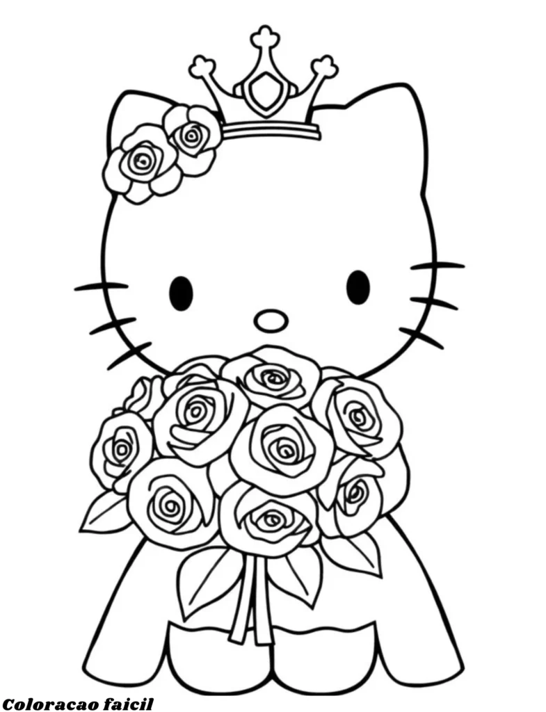 hello kitty desenhos para colorir