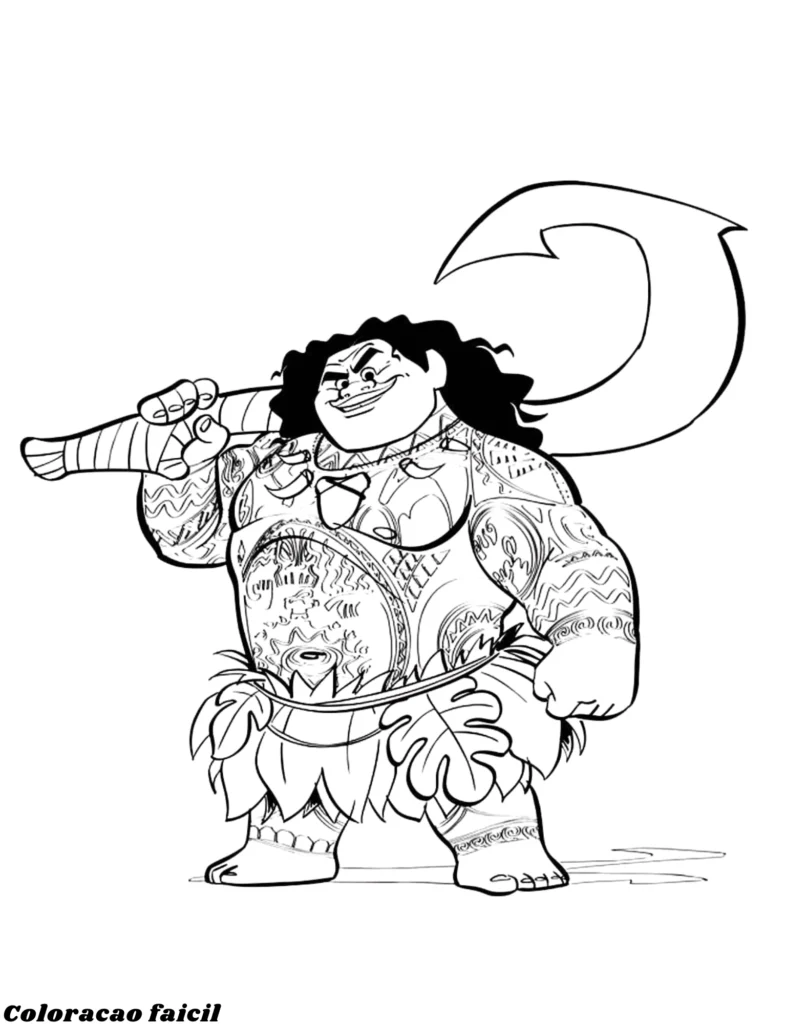 desenhos da moana colorido