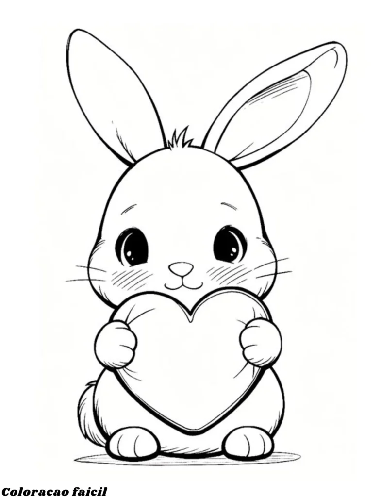 desenho de coelhinho para colorir e imprimir