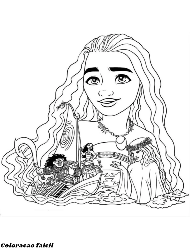 desenhos para colorir disney moana