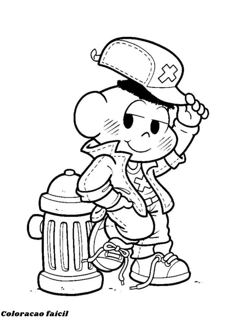 turma da mônica para colorir