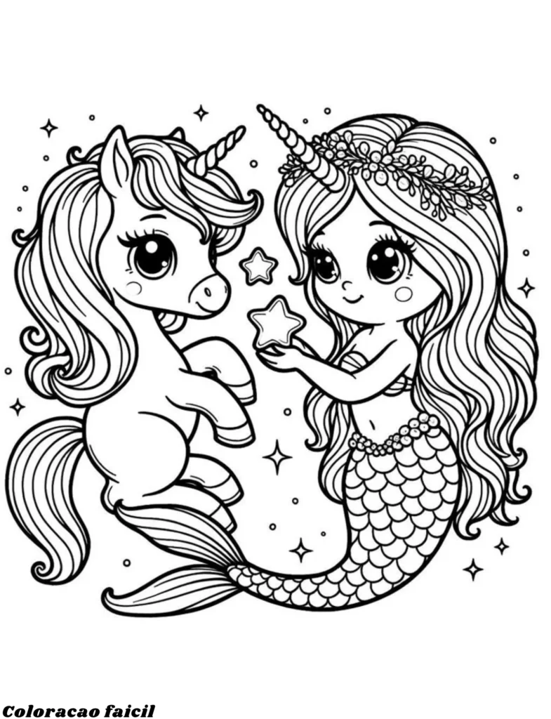 desenhos para colorir unicórnio