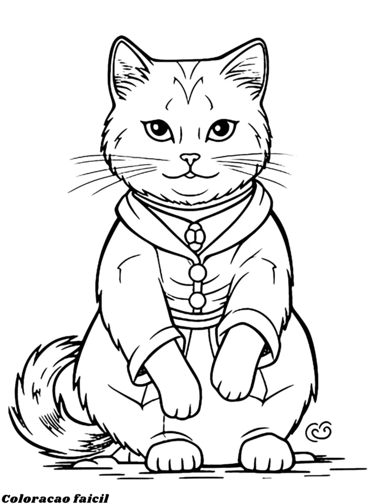 gatinho para colorir