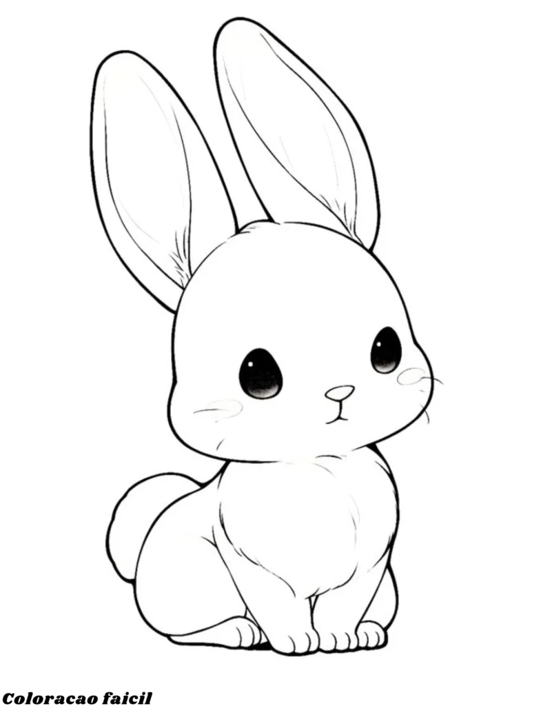 desenho para colorir coelho