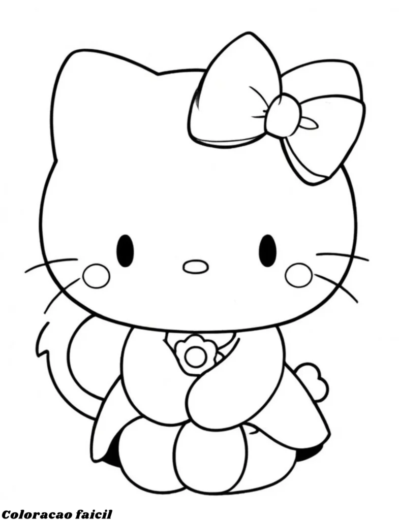 desenhos para colorir da hello kitty