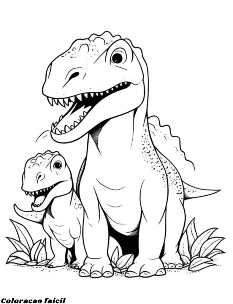 dinossauro desenho para colorir