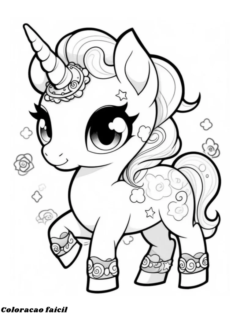 desenhos para colorir unicornio