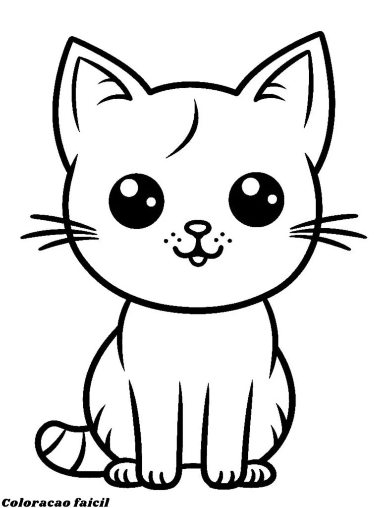 desenho para colorir gatinhos