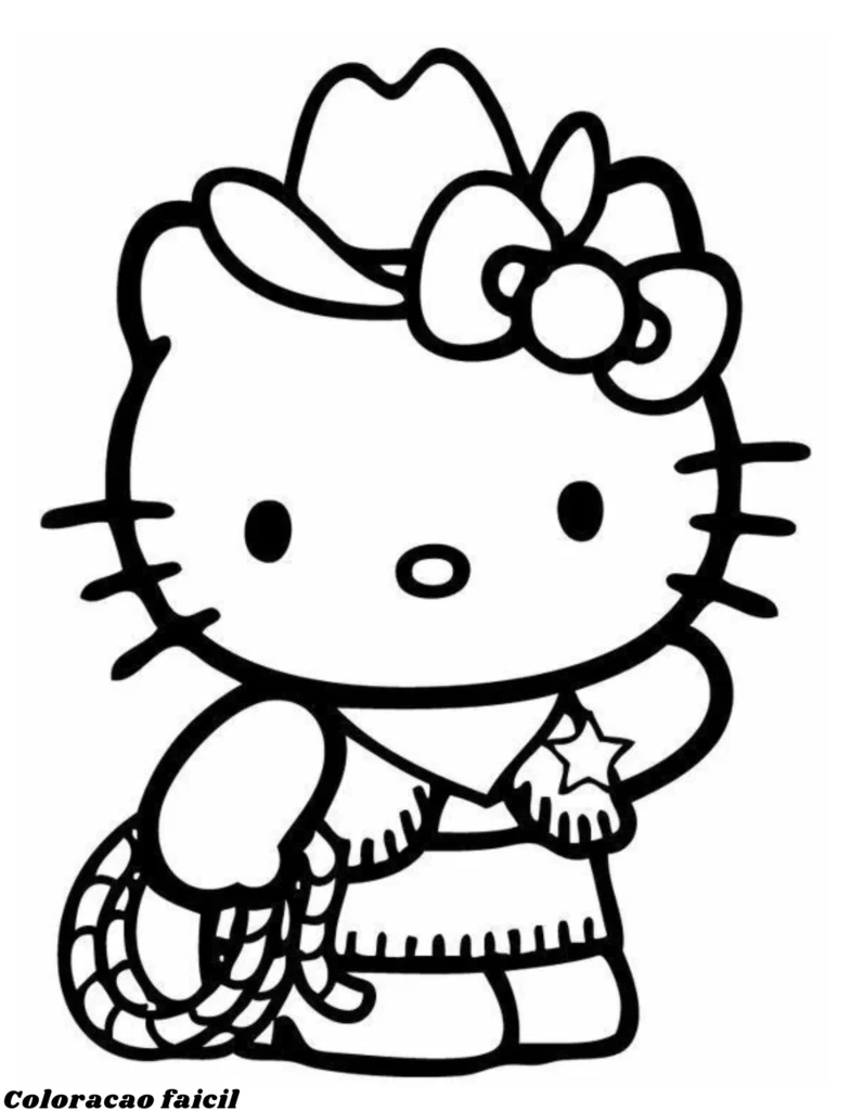 desenho para colorir da hello kit