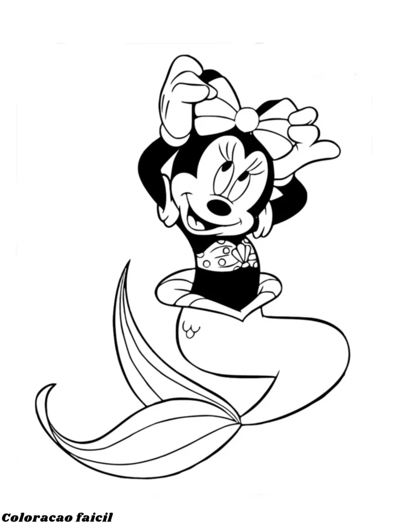 desenho da minnie para colorir