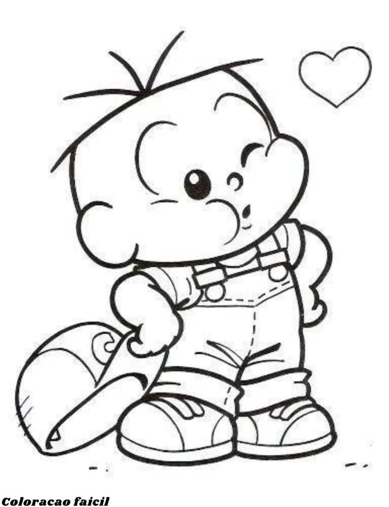 desenho colorir monica
