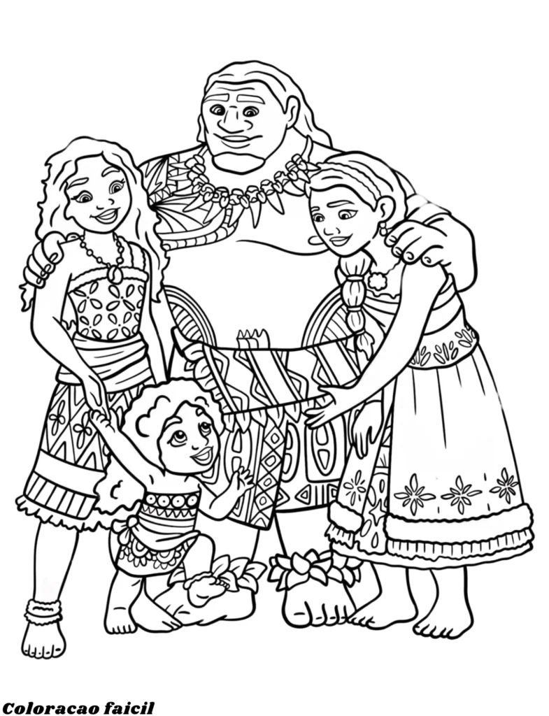 desenho da moana para imprimir