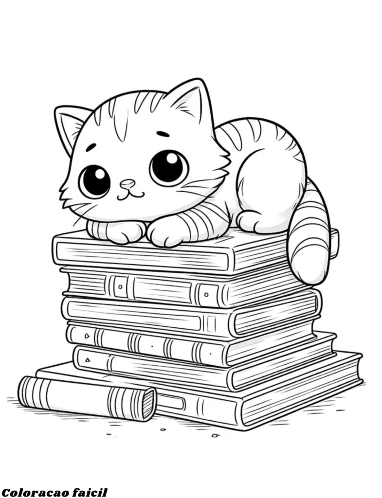 desenho para colorir gato