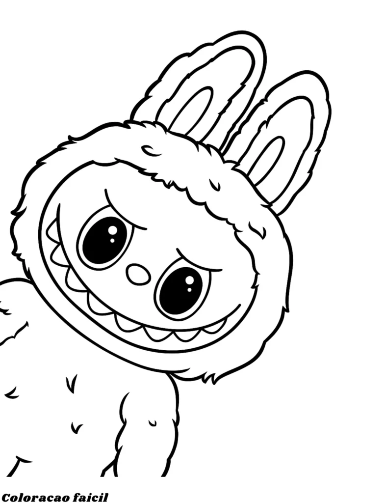 Para começar a diversão sem demora, coloque o desenho para imprimir enquanto escolhe as cores que vai usar na sua criação com o Labubu.