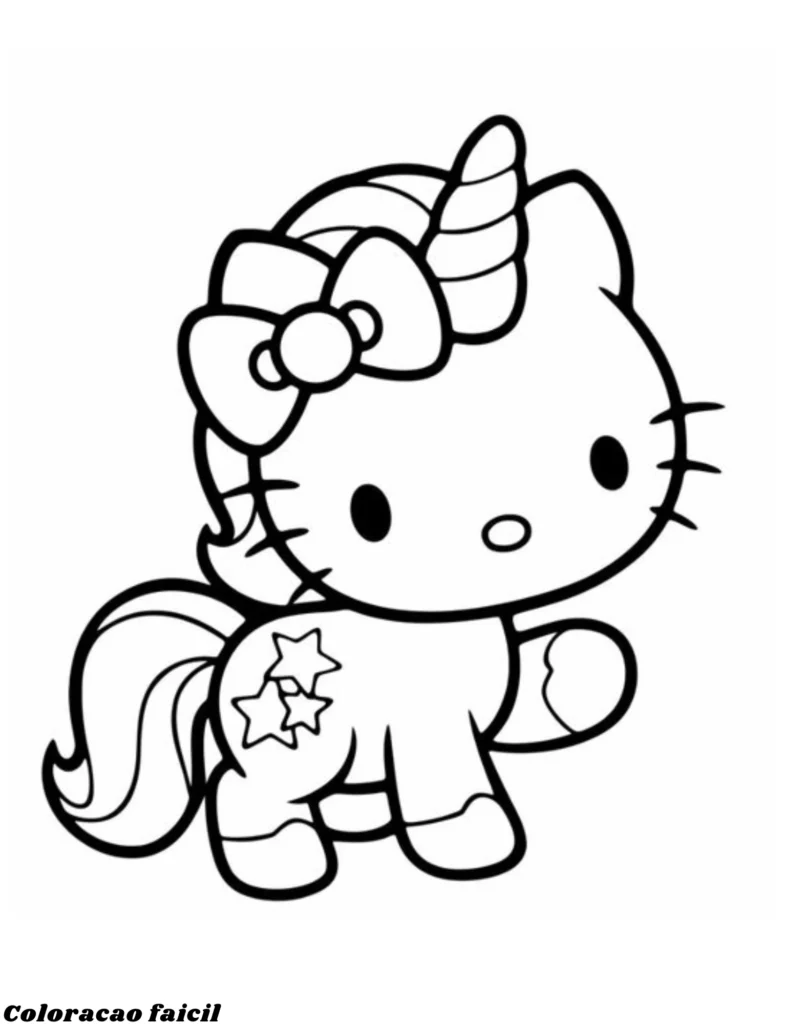 hello kitty para imprimir e colorir