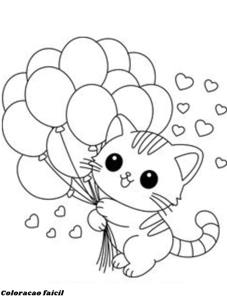 gatinhos para colorir