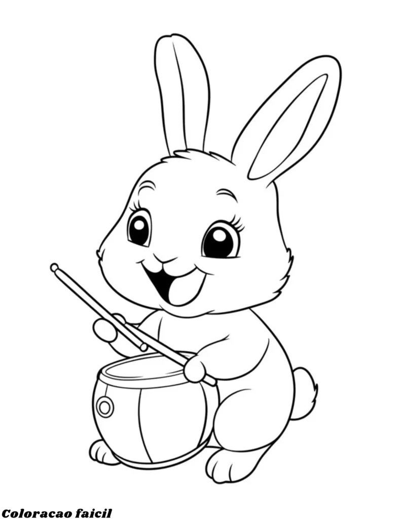 coelhos para colorir e imprimir