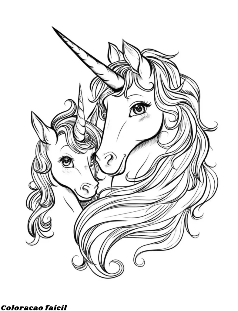 desenho para colorir de unicornio