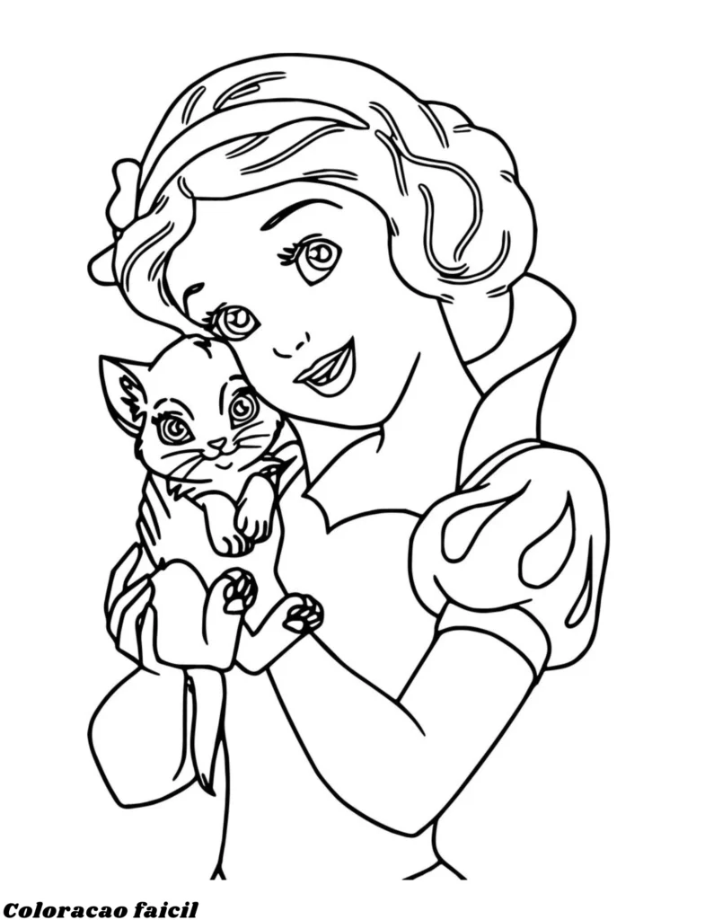 princesa desenho para colorir