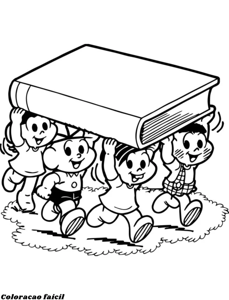 turma da mônica para colorir e imprimir