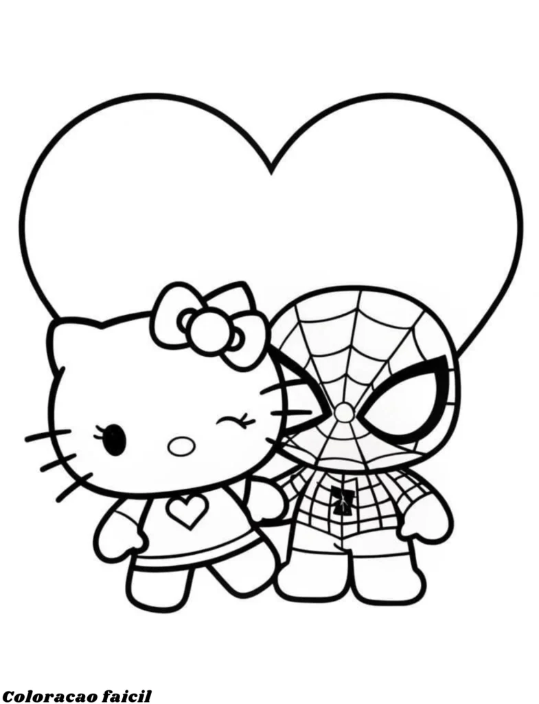 desenhos para colorir hello kitty e seus amigos
