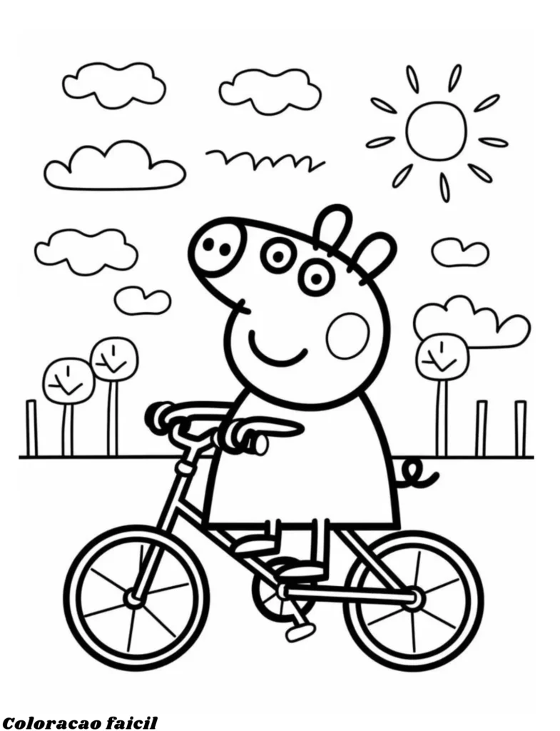 peppa pig para colorir