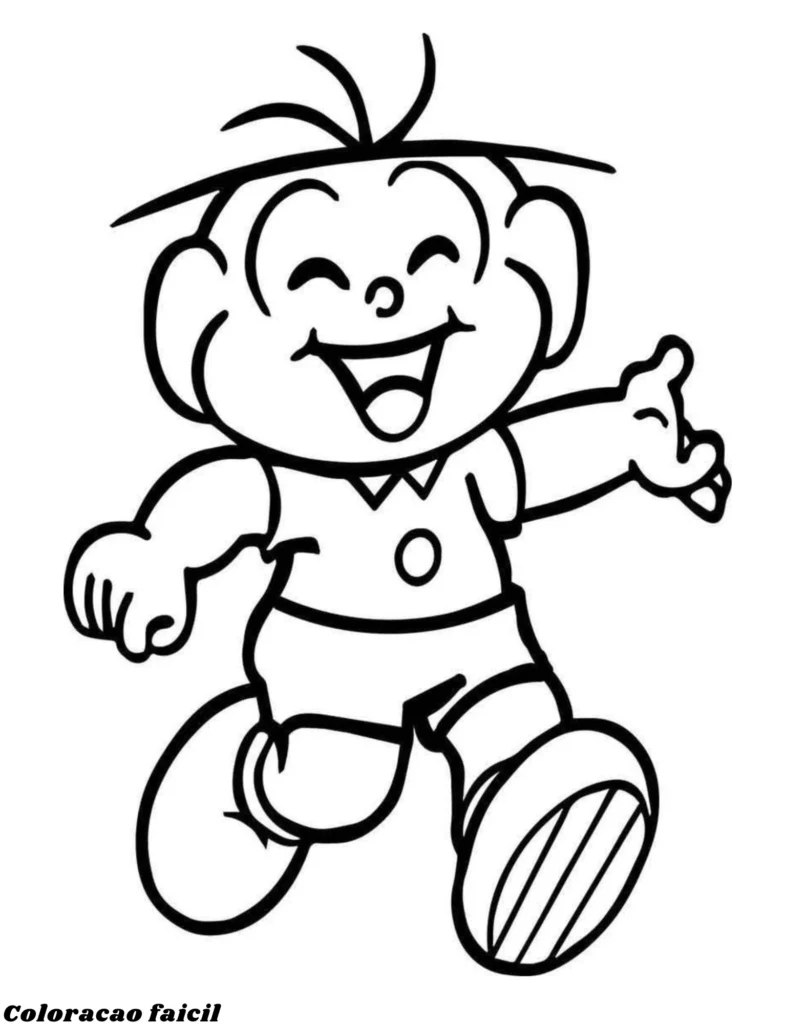 desenho para colorir da turma da mônica