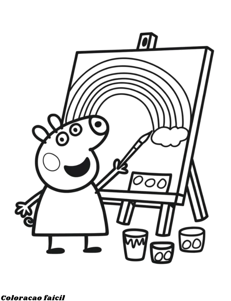 peppa para colorir