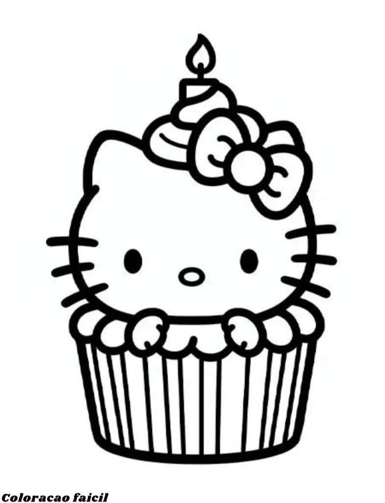desenho colorir hello kitty