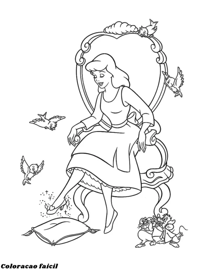 desenho das princesas para colorir