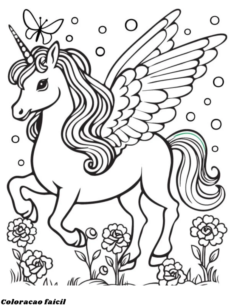 unicórnio para colorir e imprimir
