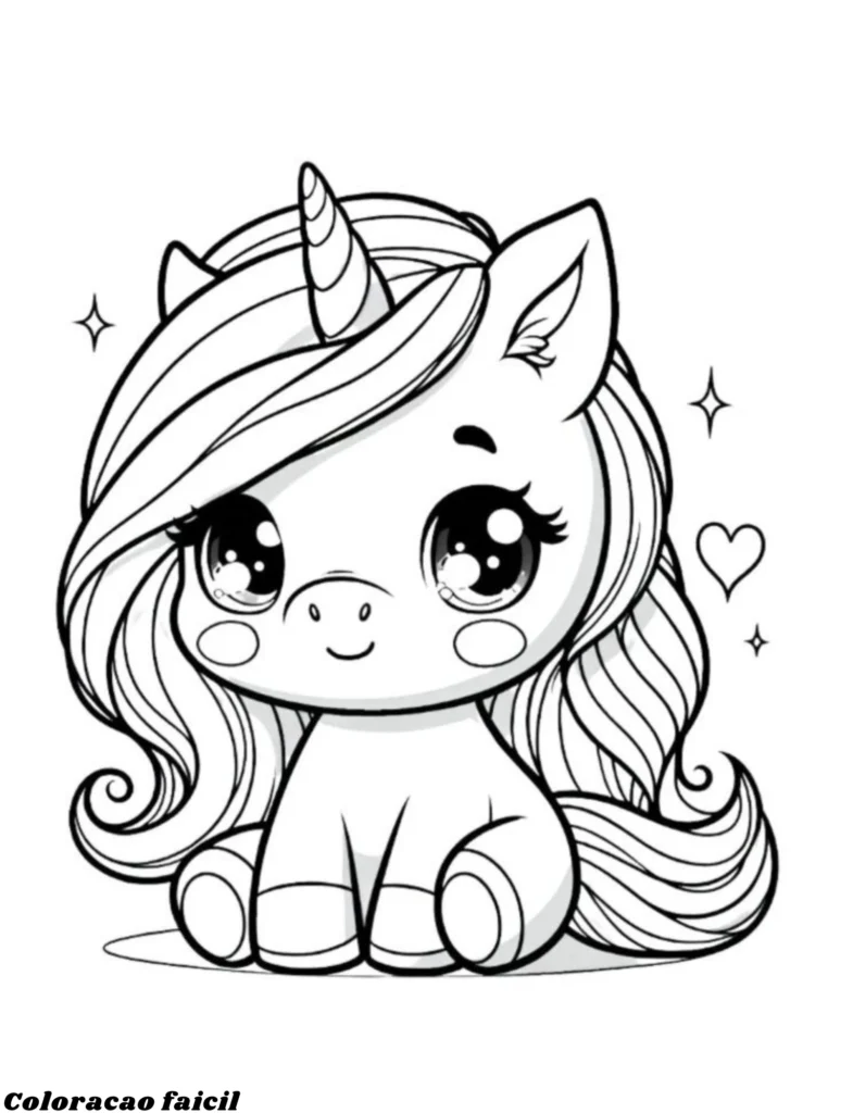 desenho unicornio para colorir
