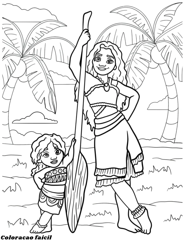 desenhos para colorir moana