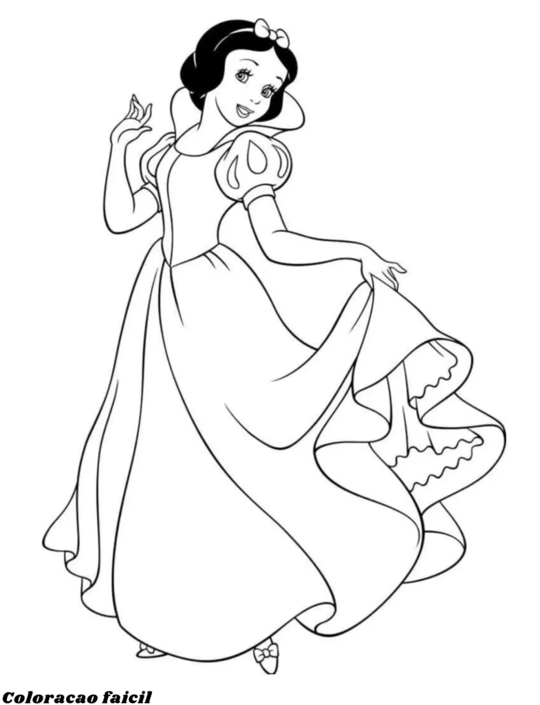 princesa disney para colorir