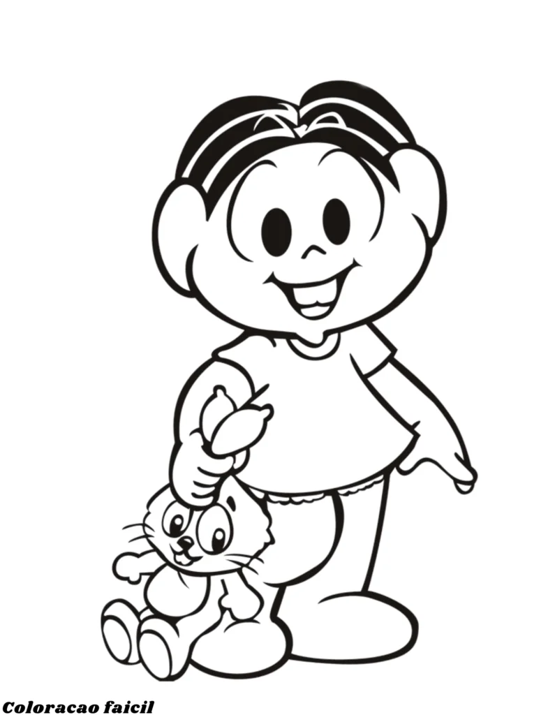 desenho para colorir turma da monica