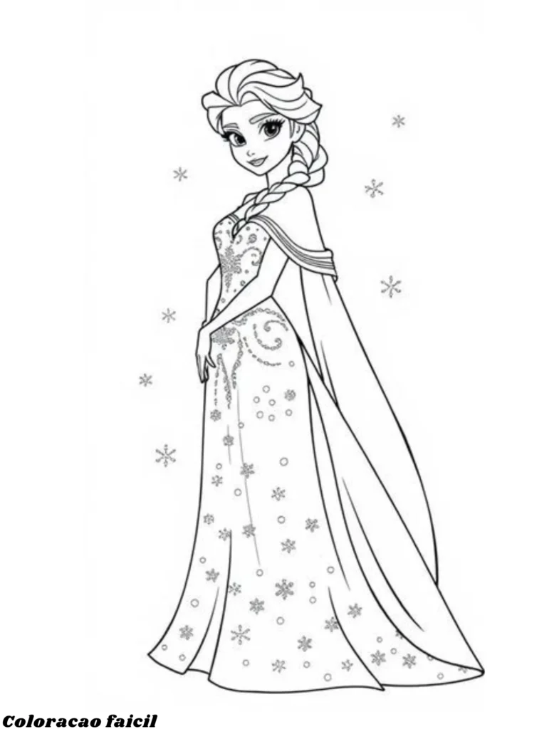 desenho colorir frozen