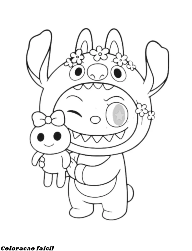 Enquanto você se diverte com o Labubu, ele também aproveita o momento brincando com seu brinquedinho favorito. Assim, a diversão é garantida para os dois!