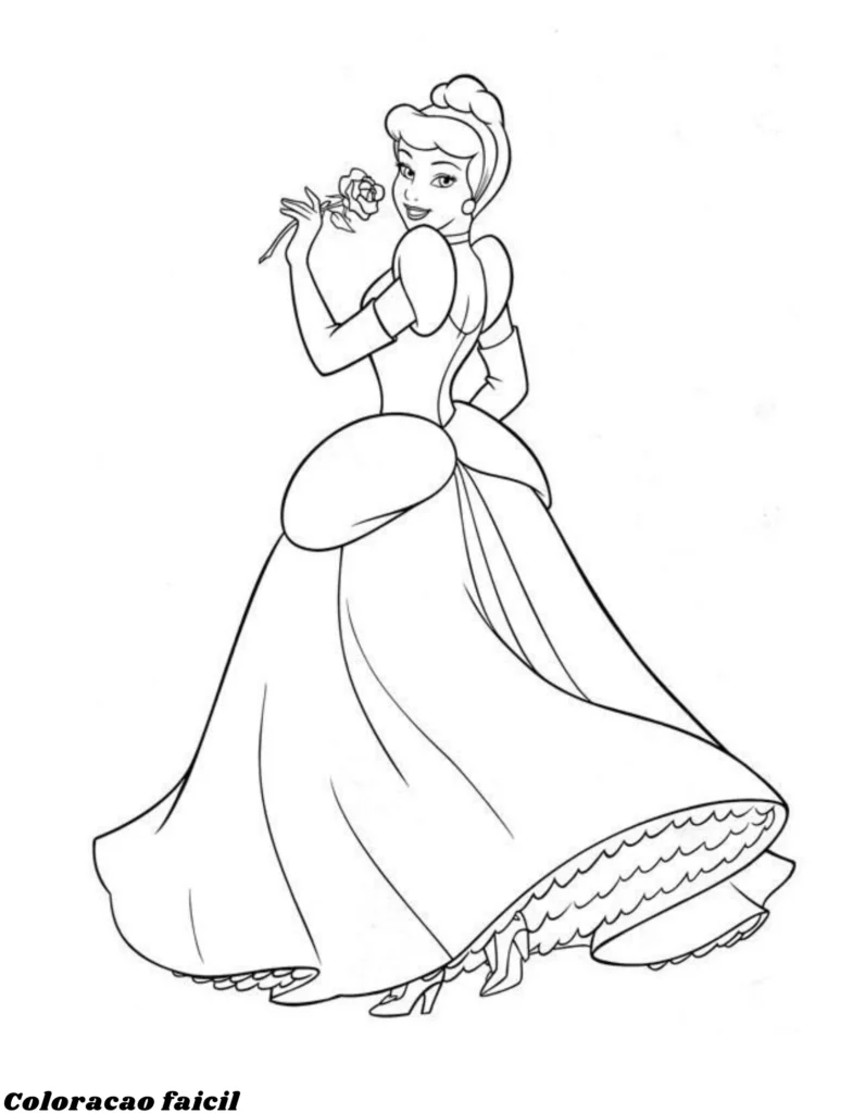 desenho para colorir princesa