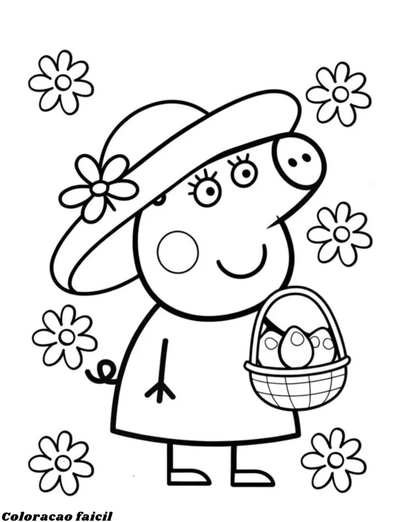 peppa desenho para colorir