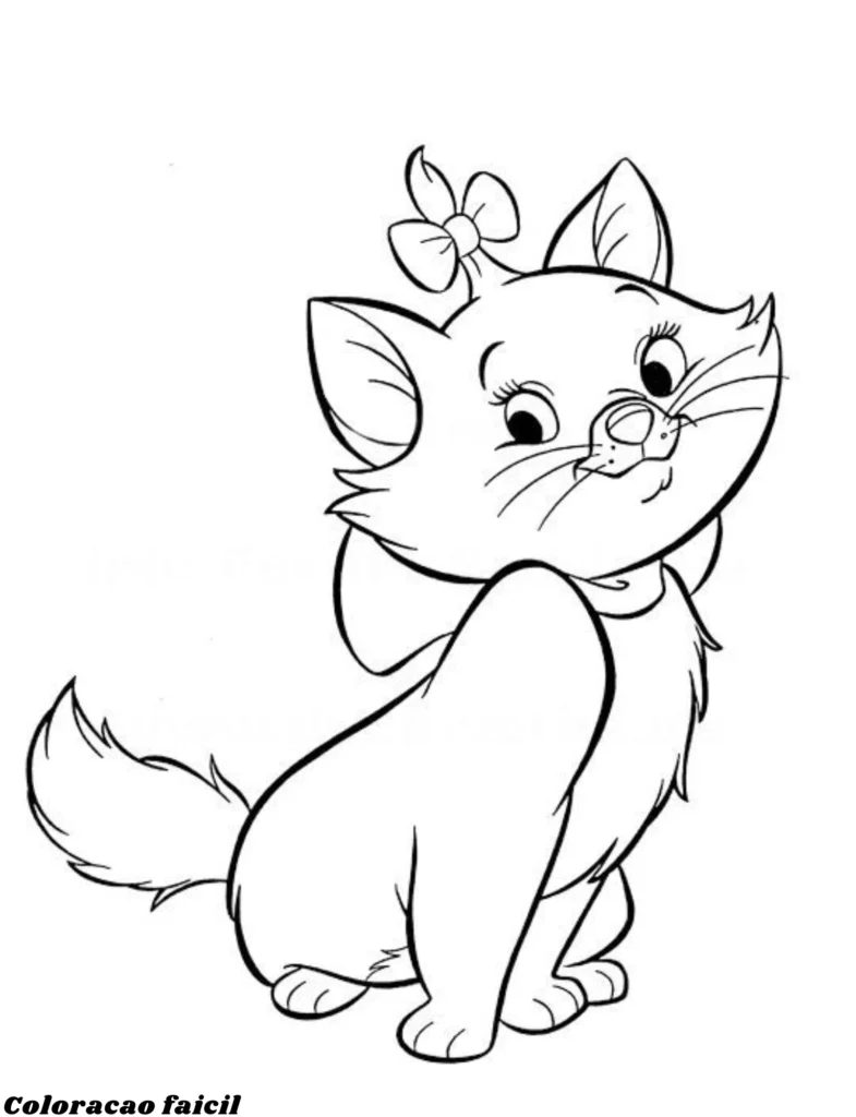 desenho de um gato para colorir